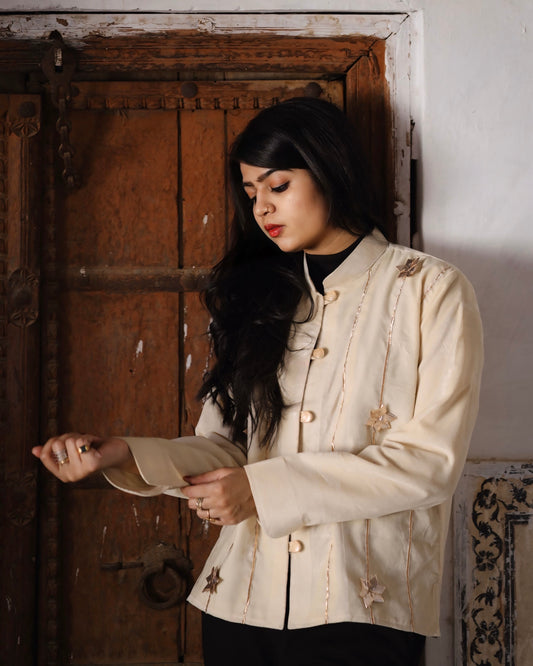 Ivory Velvet Jacket