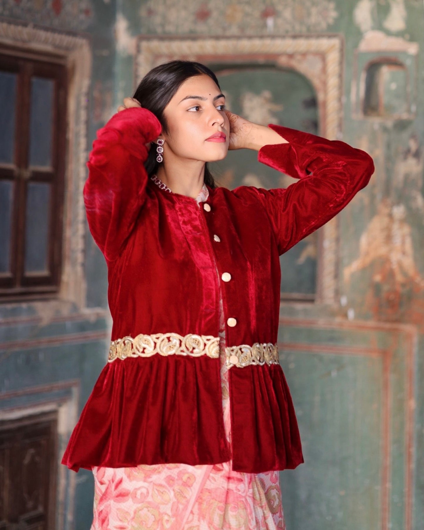 Red Peplum Jacket