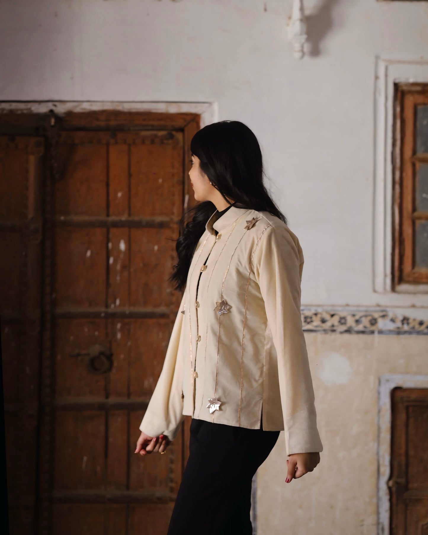 Ivory Velvet Jacket
