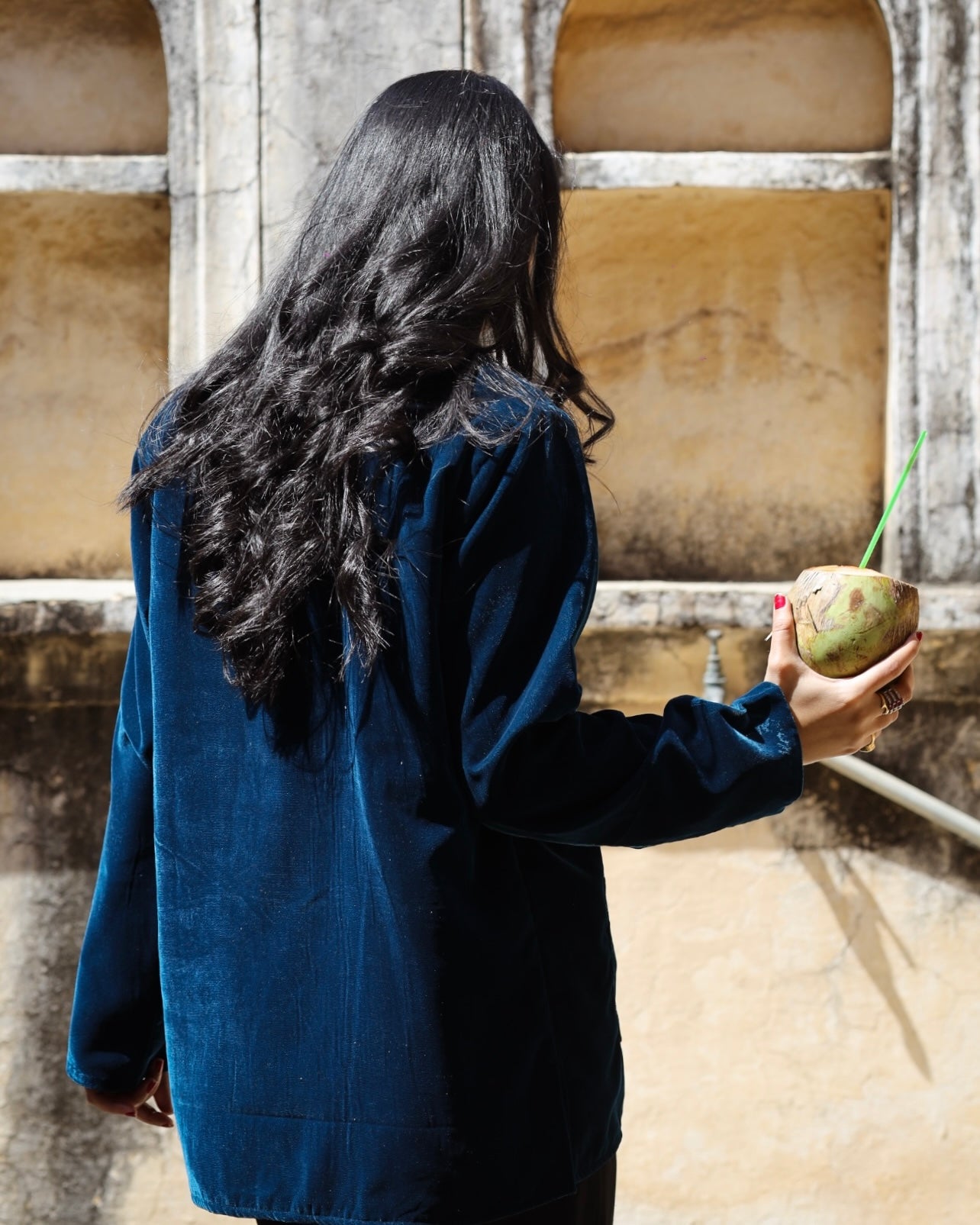 Rama Blue Velvet Jacket