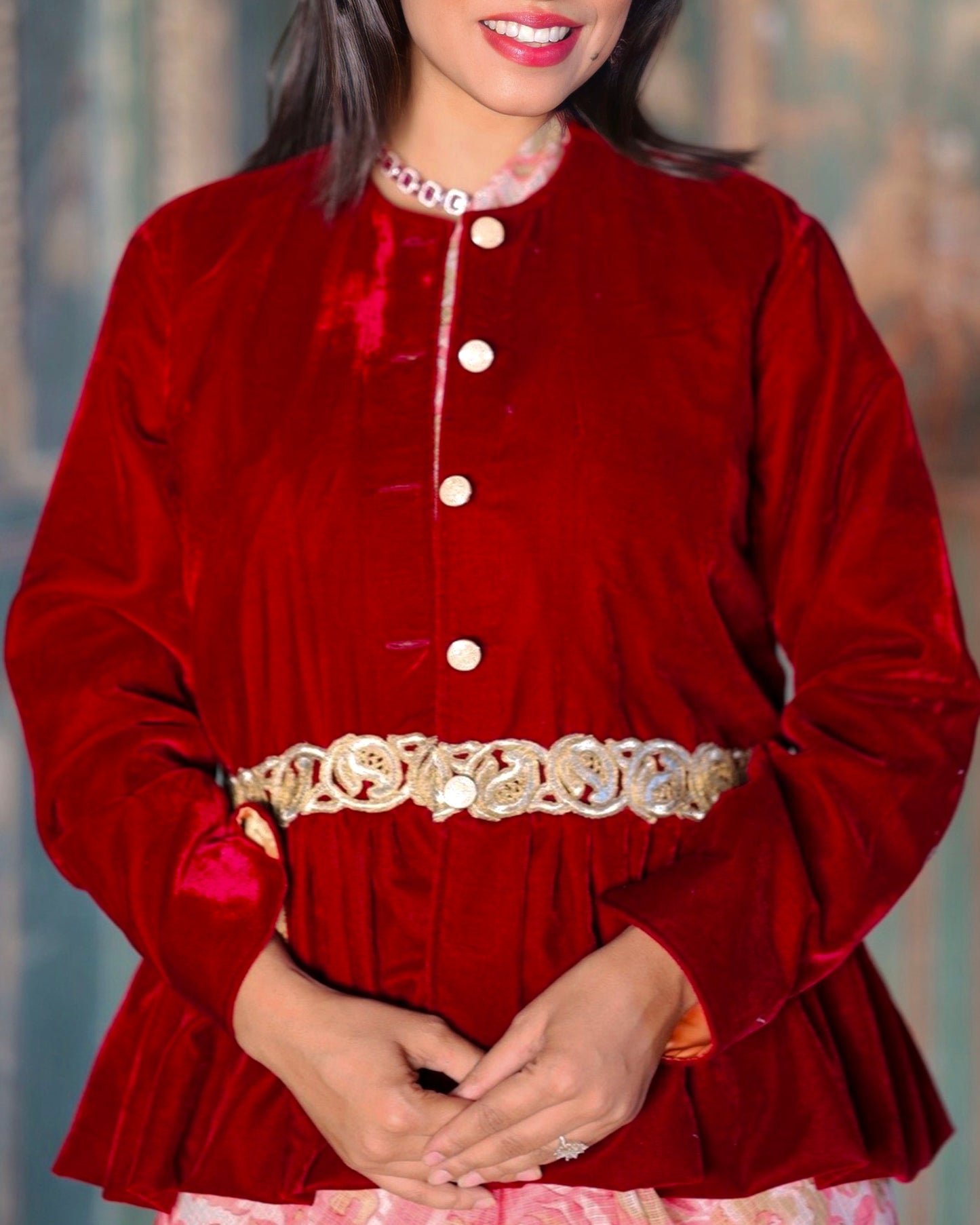 Red Peplum Jacket