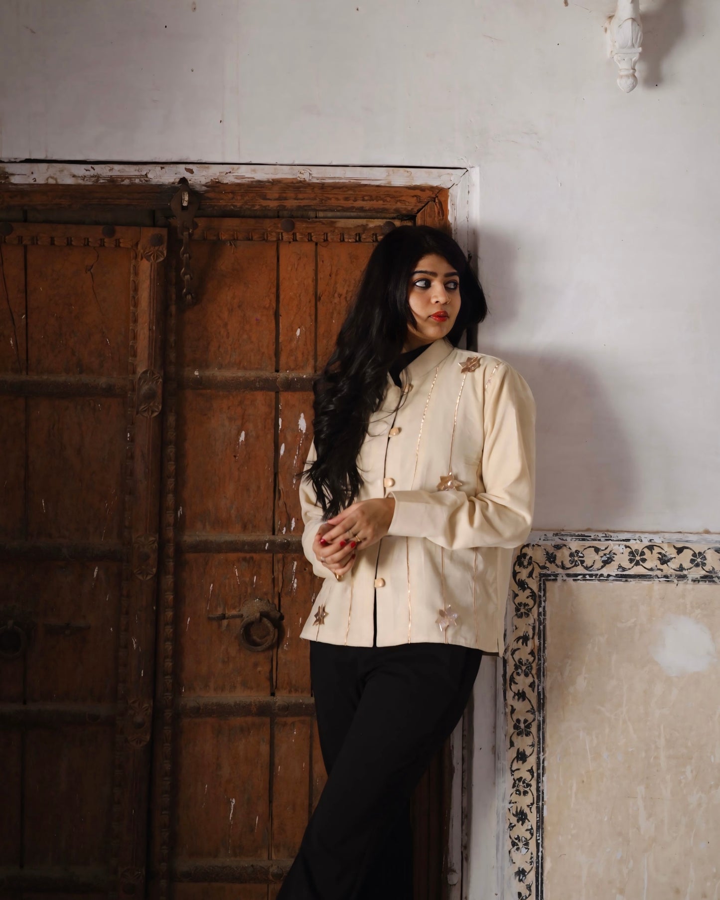 Ivory Velvet Jacket